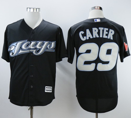 Blue Jays #29 Joe Carter Black 2008 Turn Back The Clock Stitched MLB Jersey - Click Image to Close
